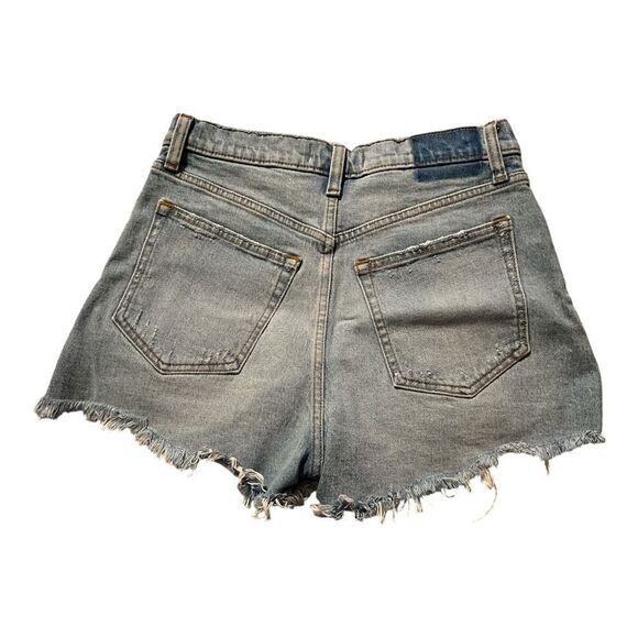 Abercrombie & Fitch Denim Distressed High Rise Short size 26/2 - Picture 2 of 4